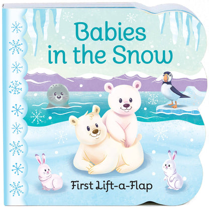 Babies in the Snow Lift-a-Flap Winter-Themed Board Book - Children