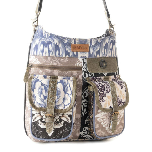 Le Fleur Bel Shoulder Bag In Blue Floral - Myra