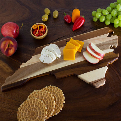 Wooden North Carolina Cutting & Serving Board - Rock & Branch® Shiplap Series