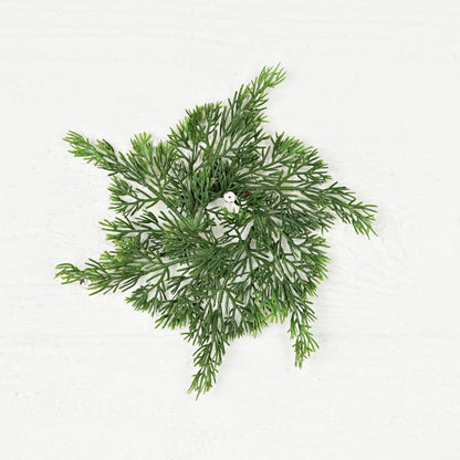Soft Touch Evergreen Juniper Taper Candle Ring Wreath - 8"