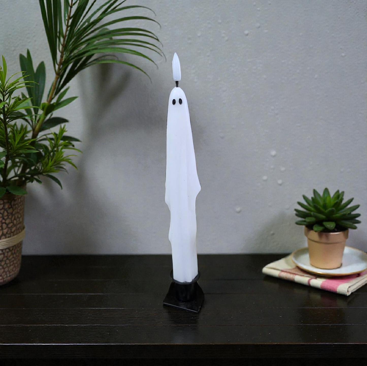 10" Ghost LED Flameless Timer Taper Candle
