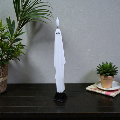 10" Ghost LED Flameless Timer Taper Candle