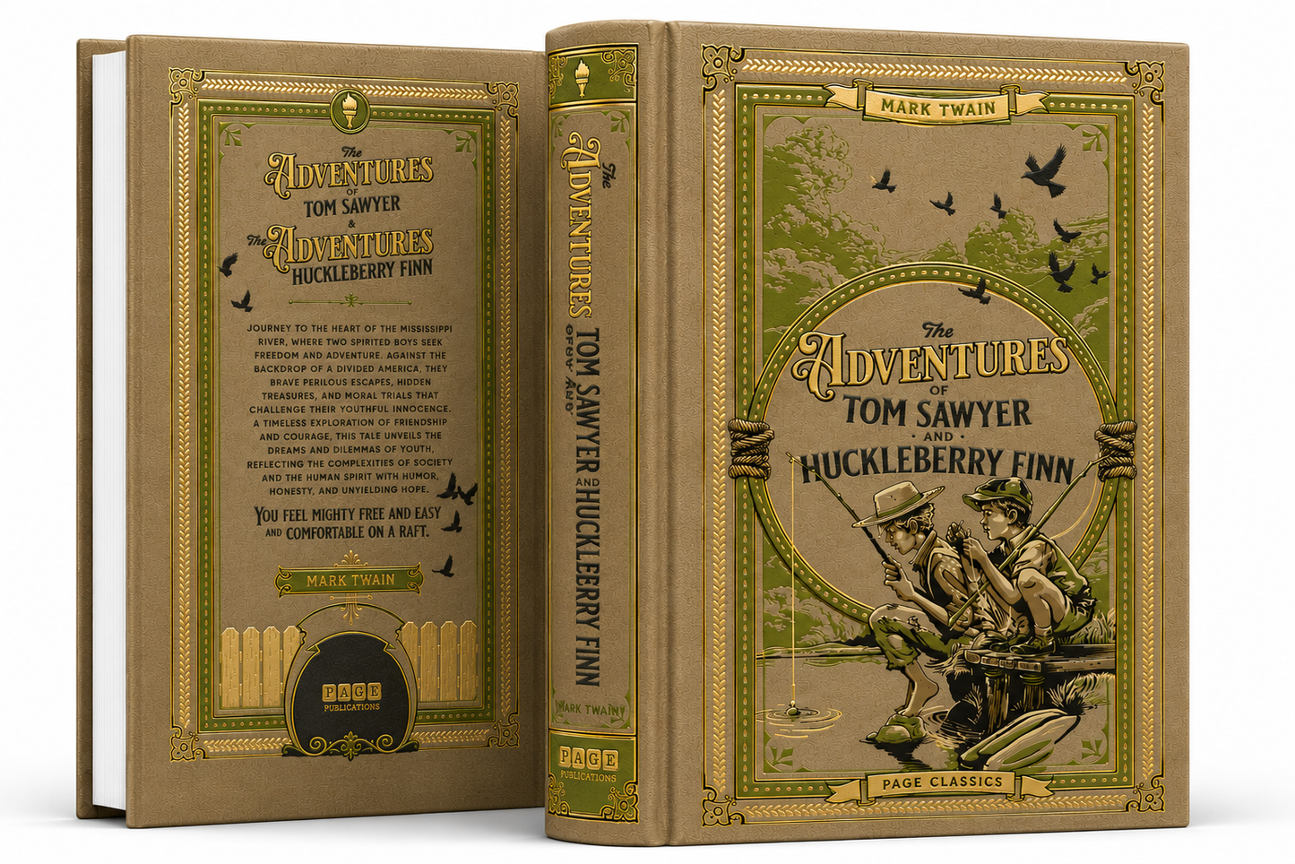 The Adventures of Tom Sawyer and Huckleberry Finn - Deluxe Hardcover