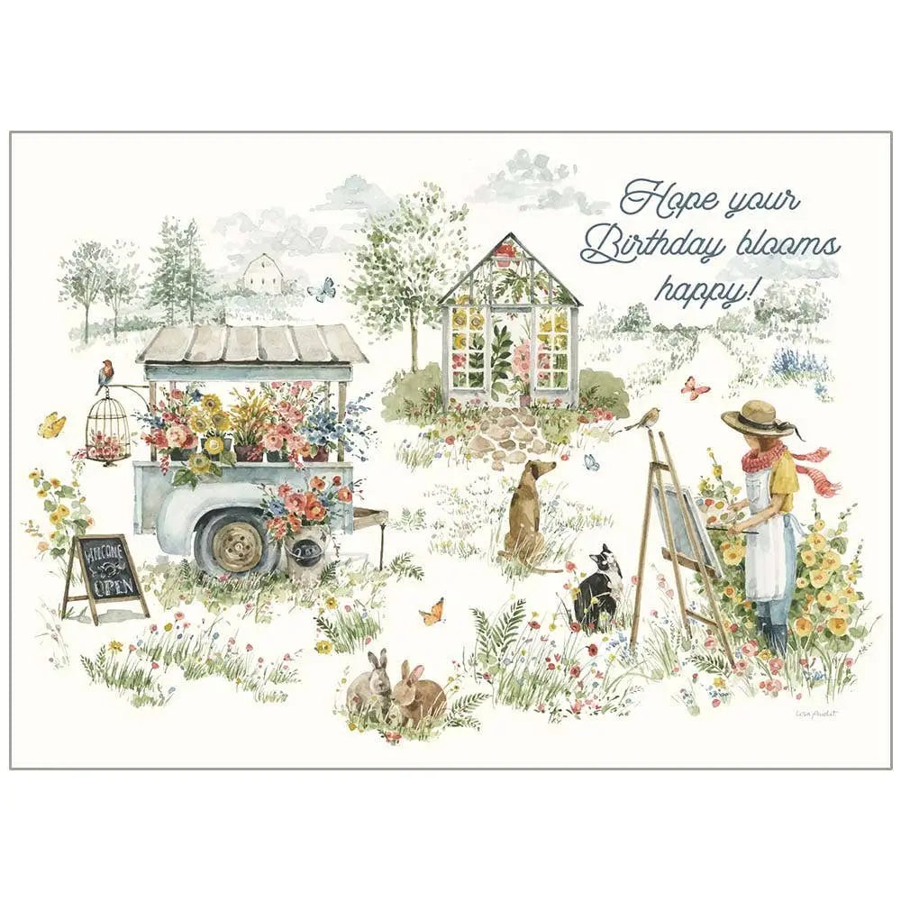 Hope Your Birthday Blooms - Greeting Card