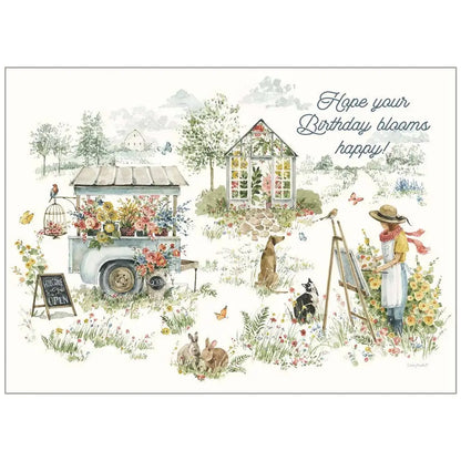 Hope Your Birthday Blooms - Greeting Card