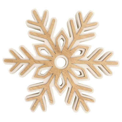 Neutral Wooden Snowflake - 2 Designs