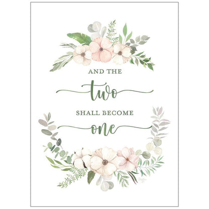 The Two Shall Become One - Wedding Shower Greeting Card