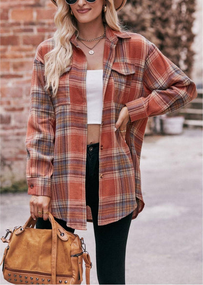Cozy Plaid Flannel Button Down Shirt