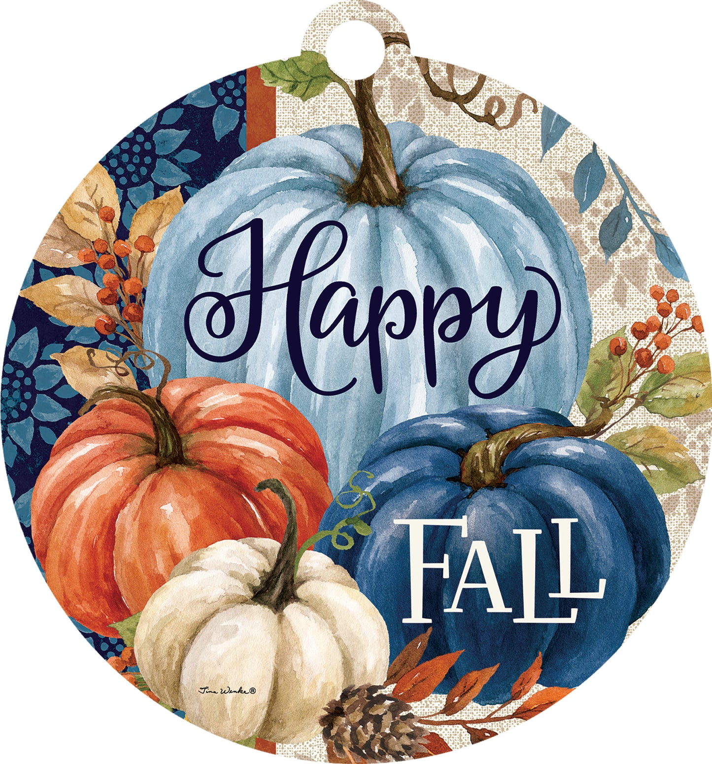 Pumpkin Blues Fall Door Hanger