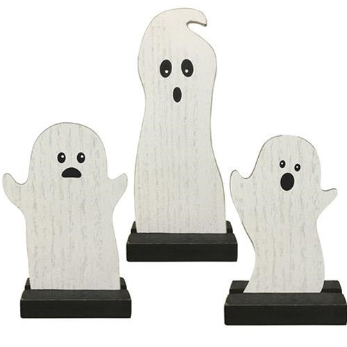The Boo Crew Wooden Ghosts Tabletop Decor - 3 Sizes