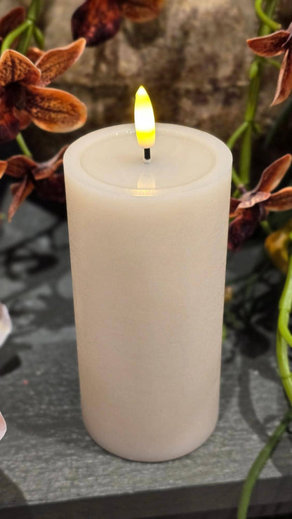 Melted Realistic Flame LED Flameless Candle - Cream, Green or Red