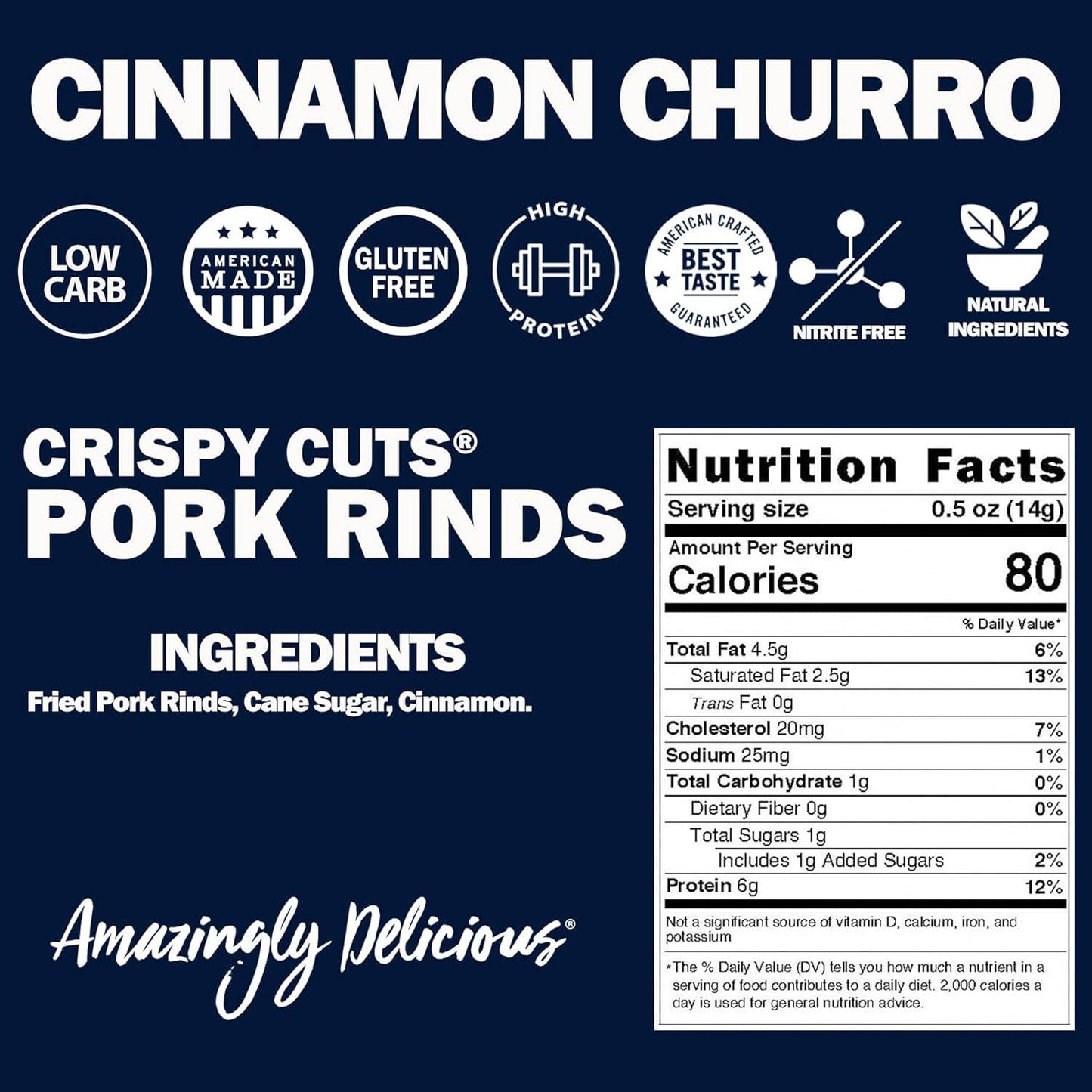 Crispy Cuts Cinnamon Churro Pork Rinds (1oz)