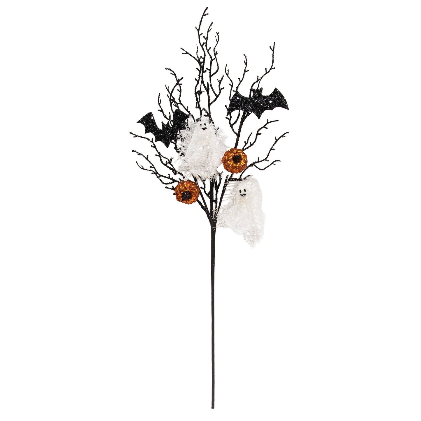 Sequined Bats, Ghost and Jacks Party Halloween Decor Accent Stem - 32"
