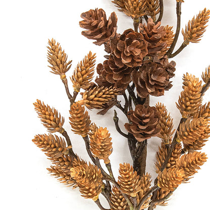 Shades of Autumn Wheat & Pine Cone Spray - 18"