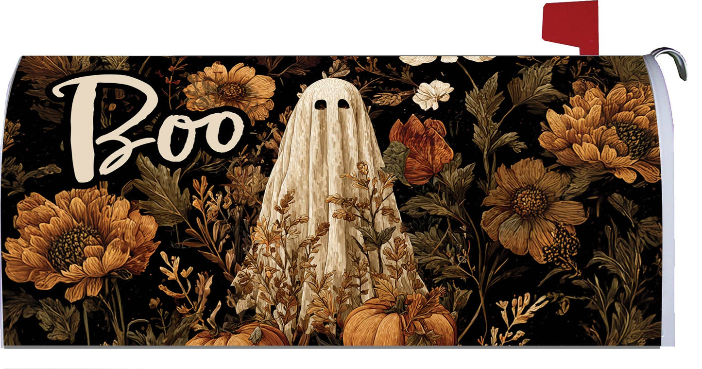 Vintage Ghost MAilbox Cover - Standard Size