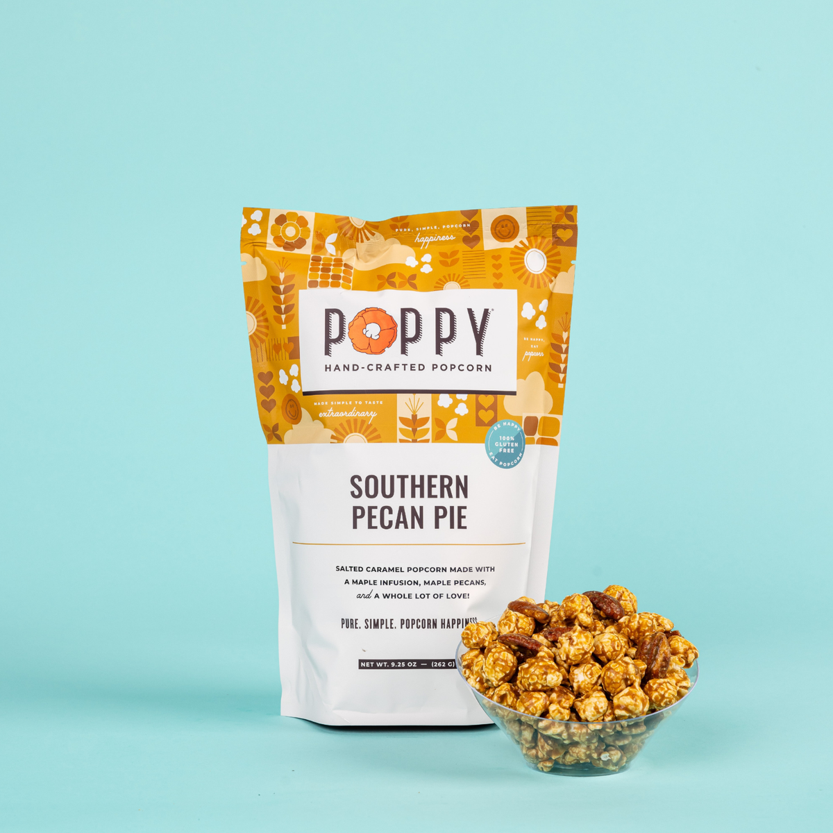 Southern Pecan Pie Poppy Popcorn- Fall Seasonal Snacks