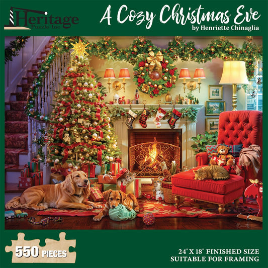 A Cozy Christmas Eve 550 piece - Heritage Puzzle