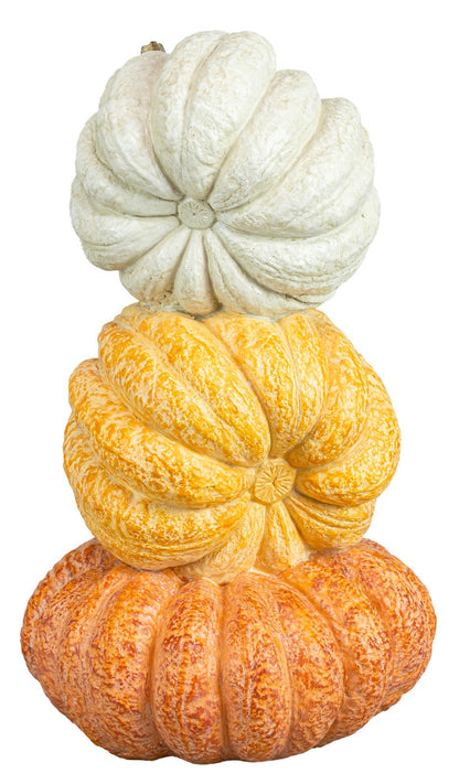 Weathered Fall Pumpkin Stack Tabletop Decor