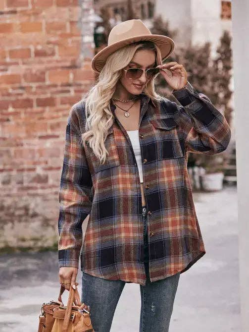 Cozy Plaid Flannel Button Down Shirt
