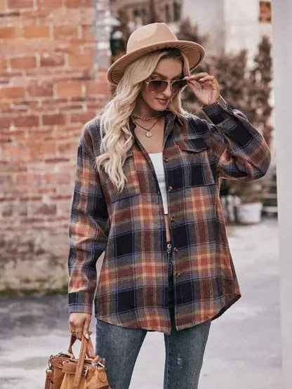 Cozy Plaid Flannel Button Down Shirt