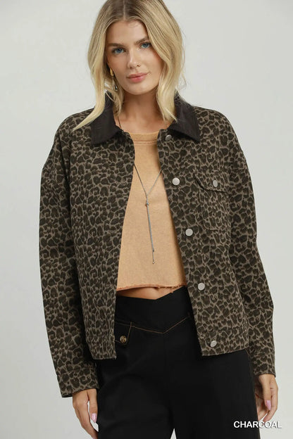 Wild and Free Leopard Print Jacket - Umgee