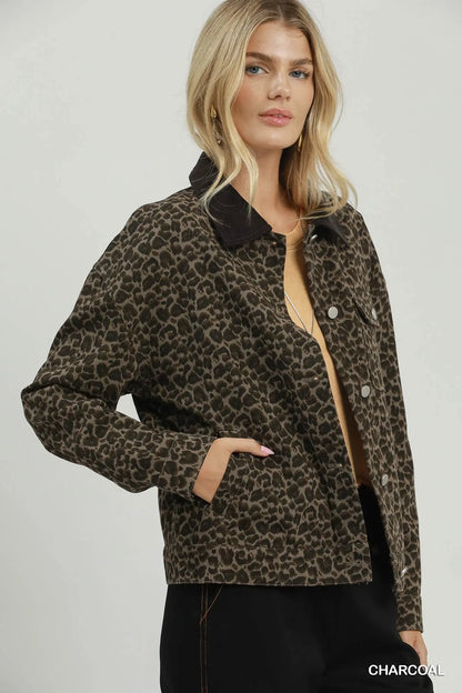 Wild and Free Leopard Print Jacket - Umgee