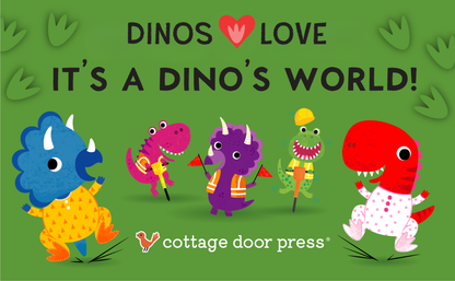 Dinos Love Jingle Bells Christmas Lift-a-Flap Dinosaur Children's Book