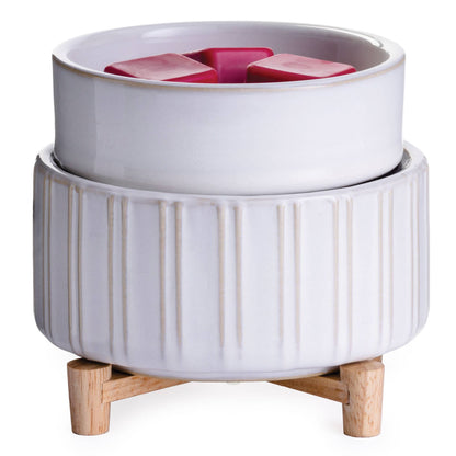 Ceramic & Wood 2-in-1 Classic Wax Warmer