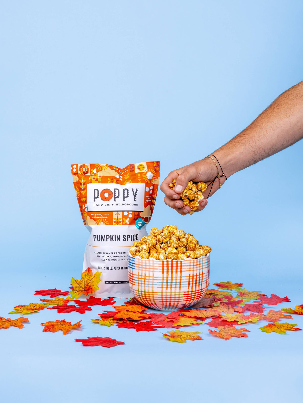 Pumpkin Spice Poppy Popcorn- Fall Seasonal Snacks