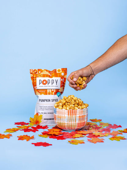 Pumpkin Spice Poppy Popcorn- Fall Seasonal Snacks