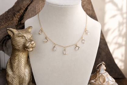 Crystal Drift Charm Necklace