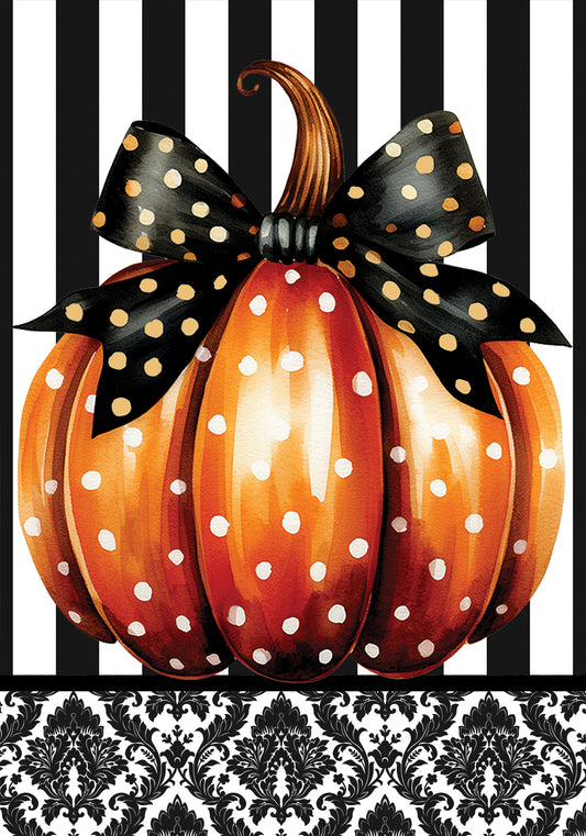 Elegant Pumpkin Fall House Size Flag - 28" 40"