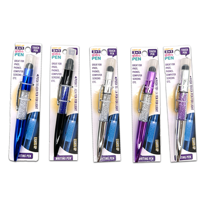 So Much Fun! 3-IN-1 Light Up Glitter Pen - Ballpoint