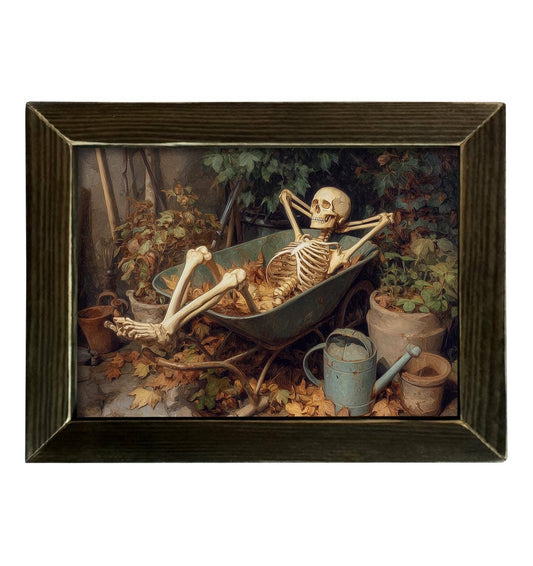 Skeleton Garden Framed Art