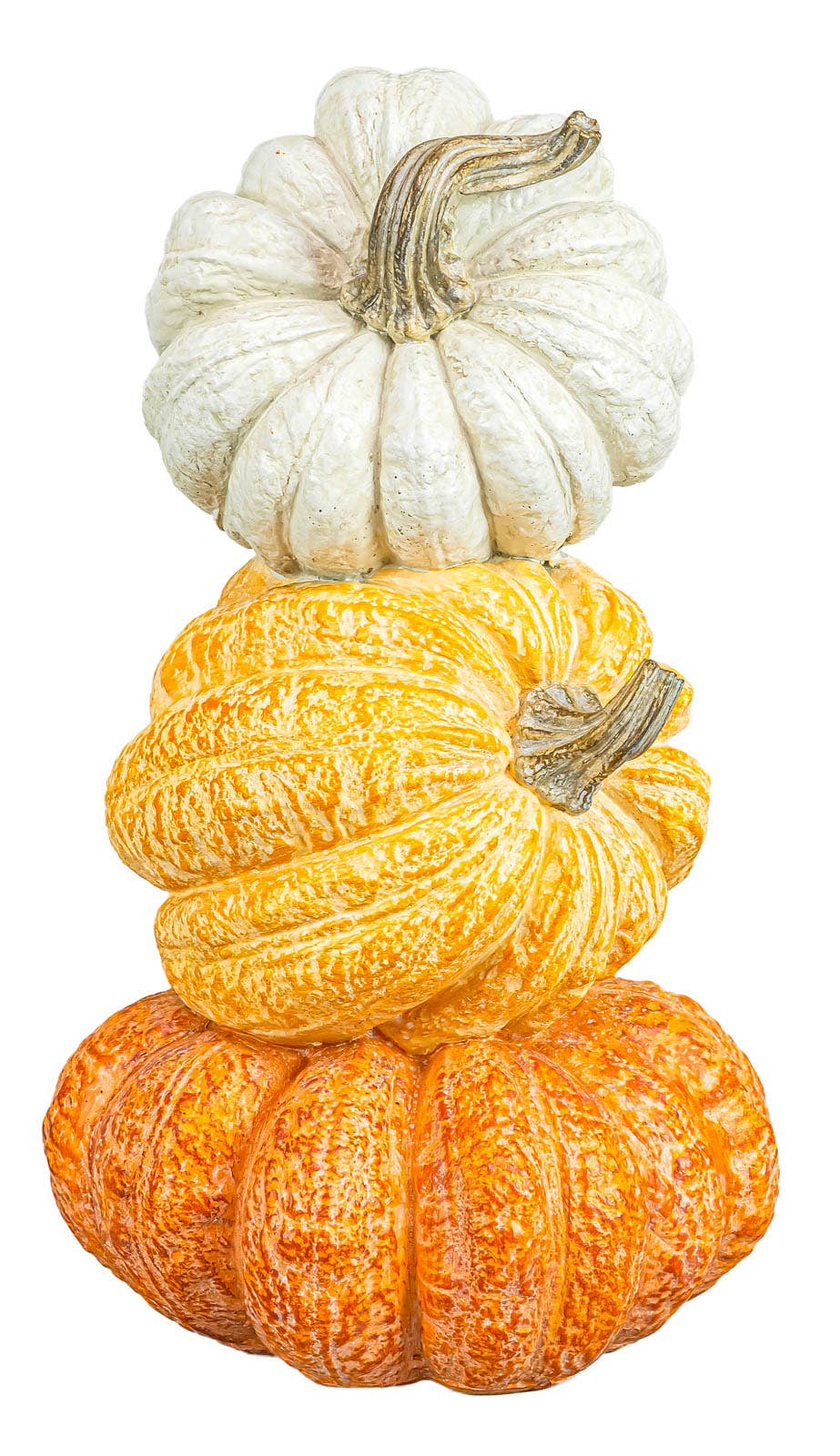 Weathered Fall Pumpkin Stack Tabletop Decor