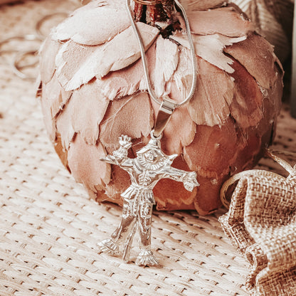 Stainless Necklace with Pewter Charm - Pumpkin or Scarecrow