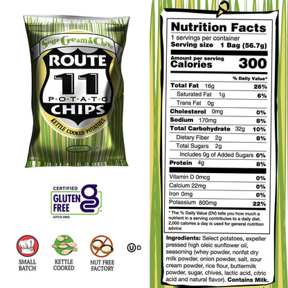 Route 11 Sour Cream & Chive Potato Chips (2oz)