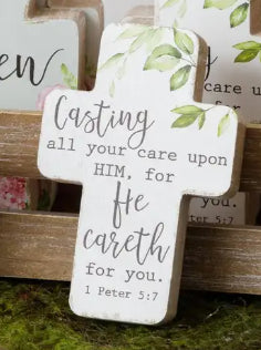 Wooden Inspirational Cross Sitter - 3 Options