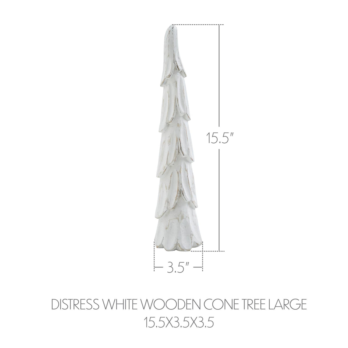 Distressed White Wooden Christmas Tree - 2 Sizes