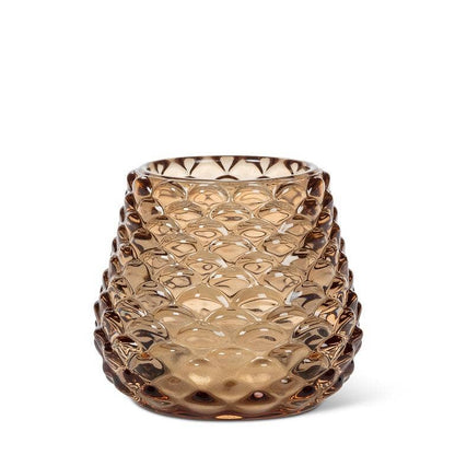 Transparent Amber Candle Holder - 2 Sizes
