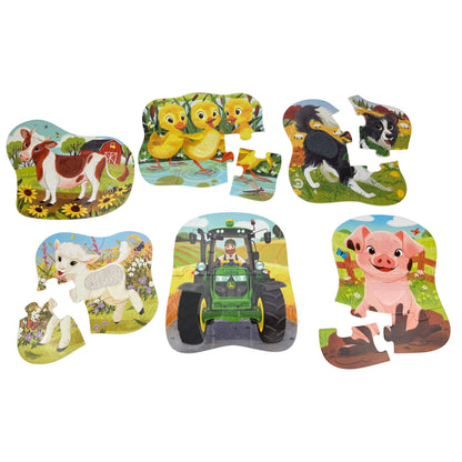 John Deere Farm Friends – 6 Touch & Feel Puzzles for Kids
