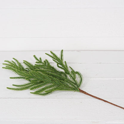 Soft Touch Evergreen Norfolk Pine Christmas Floral Stem - 18"
