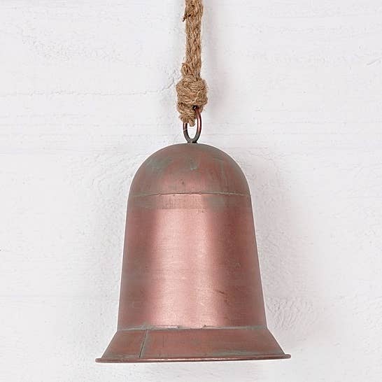 Distressed Metal Bell - Copper Style Finish with DIstressed Patina - 2 Sizes