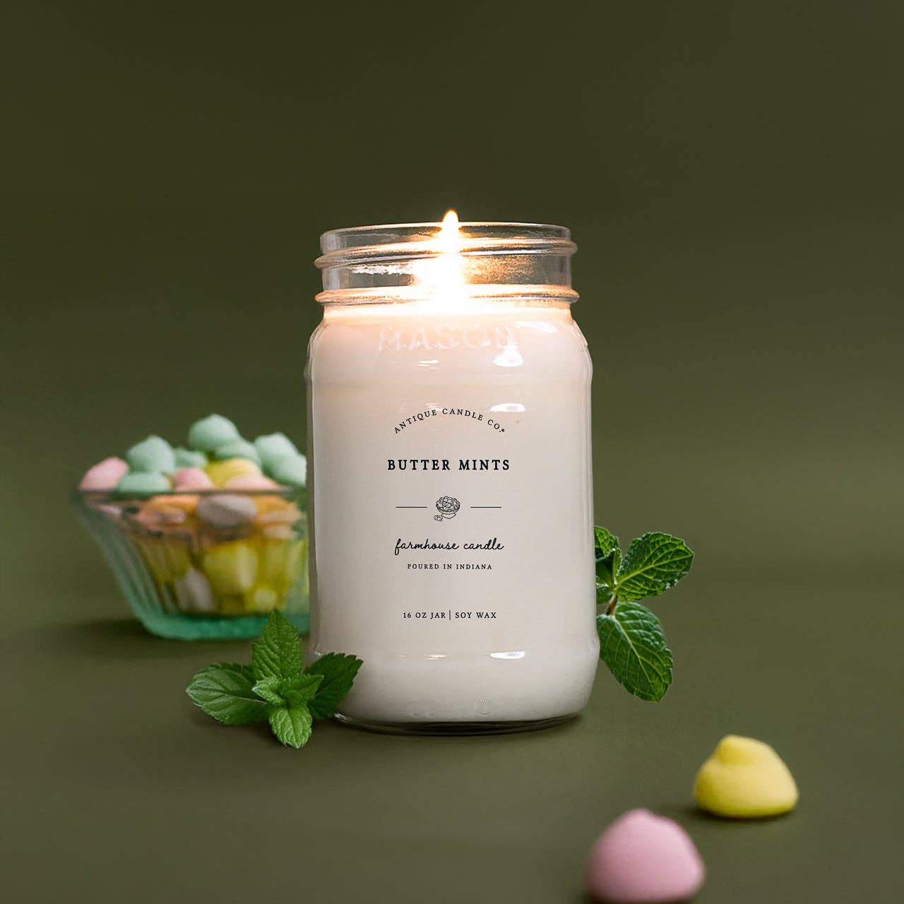 Butter Mints - Antique Candle Co Jar Candle