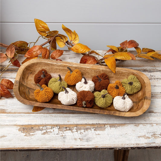 Mini Corduroy Harvest Pumpkins - 4 Color Choices