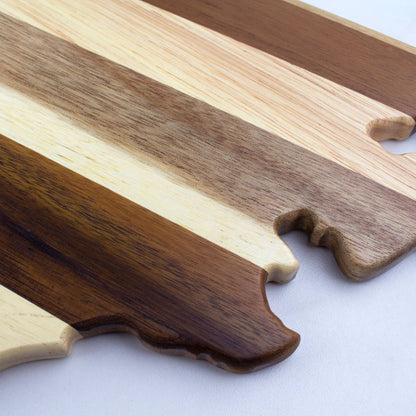 Wooden North Carolina Cutting & Serving Board - Rock & Branch® Shiplap Series