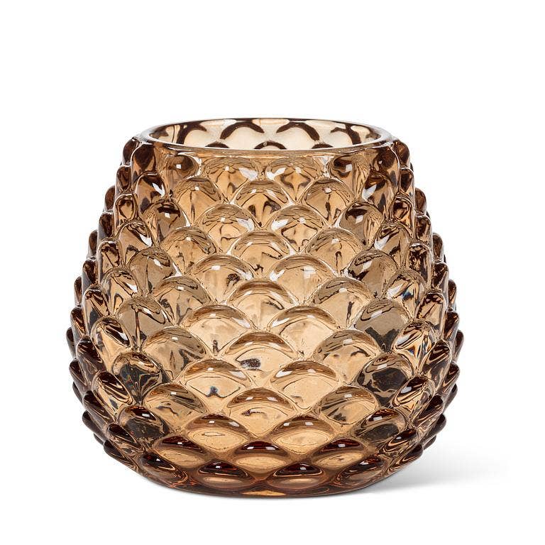 Transparent Amber Candle Holder - 2 Sizes