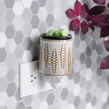 Wheat & Ivory Flip Dish Pluggable Fragrance Wax Warmer