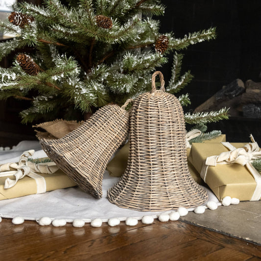 Rattan Bell Christmas Decor - 2 Size Options