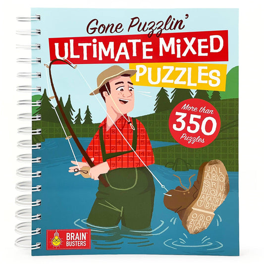 Gone Puzzlin' Ultimate Mixed Puzzles Adult Activity Book - Spiral Bound